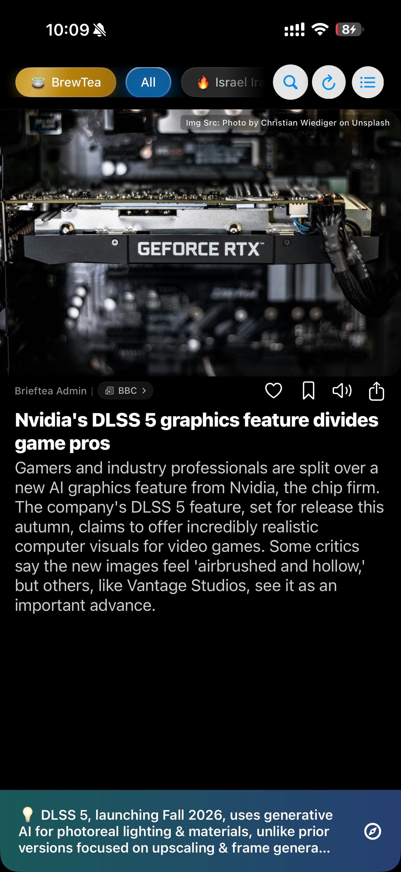 BriefTea - News Feed